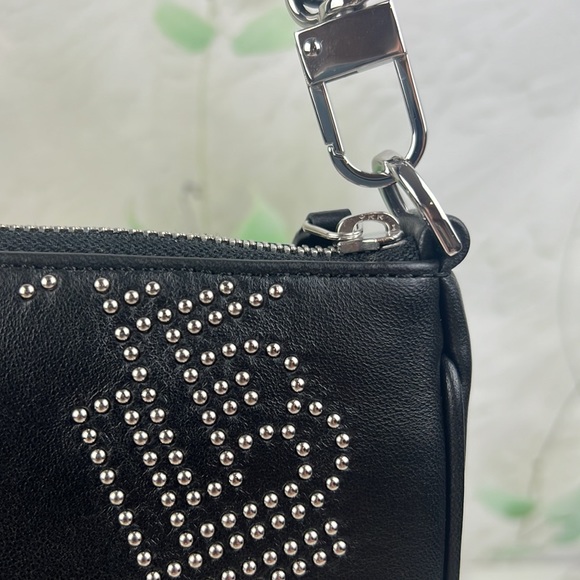 By Far Rachel Black Stud Leather Shoulder Bag - Picture 6 of 16